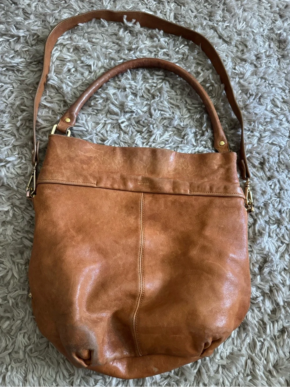 Y2K Be & D Leather Studded Tote Purse